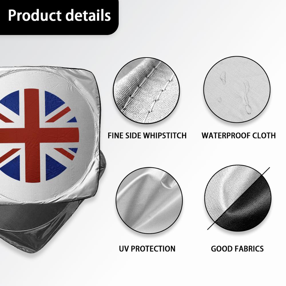 Car Sun Shade Cover Protect Windshield Sunshade UK Flag Logo For Mini Cooper