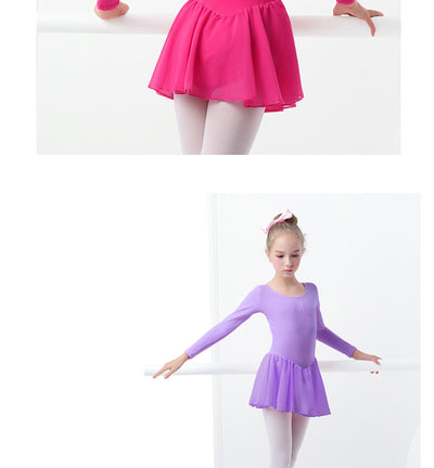 Ballet Dress Gymnastics Leotards for Girls Kids Short Sleeve Ballet Dancewear Chiffon Skirts Kids