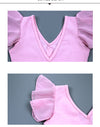 Ballet Dress Gymnastics Leotards for Girls Kids Short Sleeve Ballet Dancewear Chiffon Skirts Kids