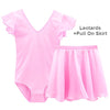 Ballet Dress Gymnastics Leotards for Girls Kids Short Sleeve Ballet Dancewear Chiffon Skirts Kids