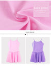 Ballet Dress Gymnastics Leotards for Girls Kids Short Sleeve Ballet Dancewear Chiffon Skirts Kids