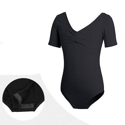 Gymnastics Leotard Ballet Leotards Clothes Dance Wear Bodysuits Black Dance Leotards Cotton Bodysuit for Dancing