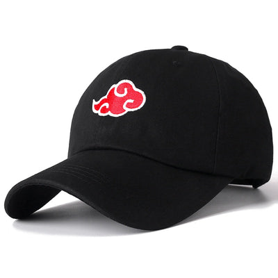 anime dad hat naruto cotton cap japanese akatsuki logo  embroidery baseball caps black snapback hat