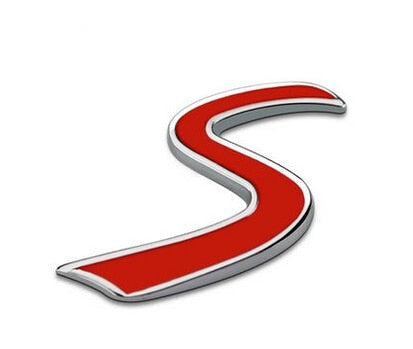 3d metal s front grille emblem for mini cooper r50 r52 r53 r56 r57 r58 r60 jcw grill badge car styling s rear badge