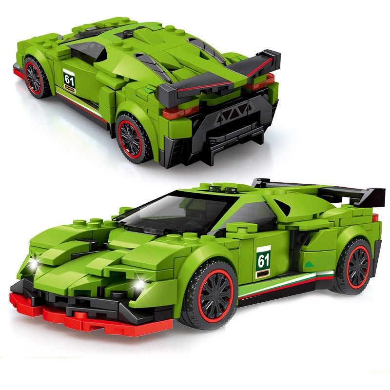Supercar Racing Technique Moc Building Blocks Brick Vehicle Educational Toys
