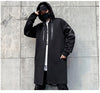 Hooded Jackets Print Harajuku Windbreaker Ribbon Overcoat Male Casual Outwear Hip Hop Streetwear Coats