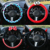 Car Steering Wheel Cover Universal Cartoon Mouse Plush Winter Summer Lovely Bowknot Cute Ears Car Interior Accessories