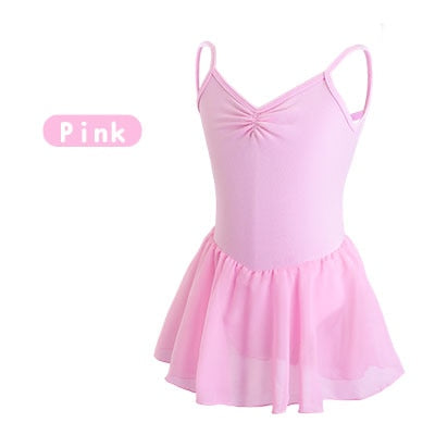 Ballet Dress Gymnastics Leotards for Girls Kids Short Sleeve Ballet Dancewear Chiffon Skirts Kids