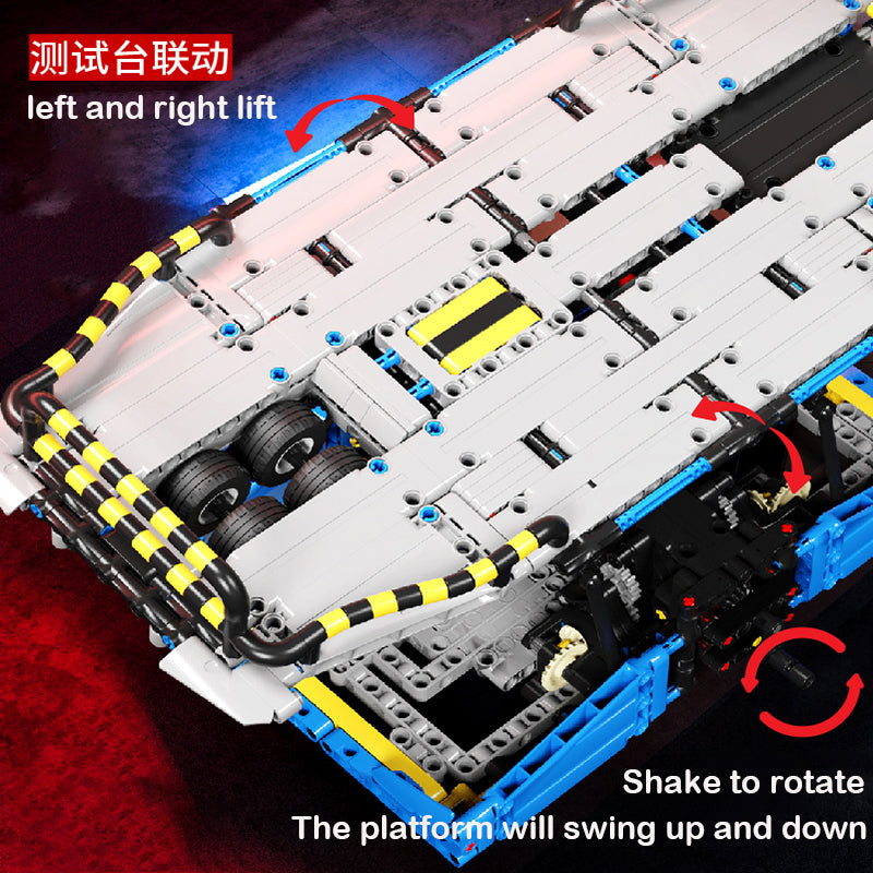 Motorcycle Test Bench Display Stand Building Block MOC Mechanical Gear Educational Toys For Children Construction Gift