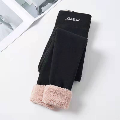 Winter Thick Warm Plush Pants Women Fashion High Waist Tight Fleece Trousers Woman Solid Color Casual Stretchy Leggings