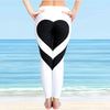 Sports Fitness Leggings Gym Heart Print Running Push-Up Leggings New Workout Sports Stretch Pants  XS-8XL