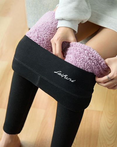 Winter Thick Warm Plush Pants Women Fashion High Waist Tight Fleece Trousers Woman Solid Color Casual Stretchy Leggings