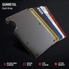 Wallet for Men - RFID Blocking Front Pocket Credit Card Holder - Aluminum Metal Small Mens Wallets with Cash Strap