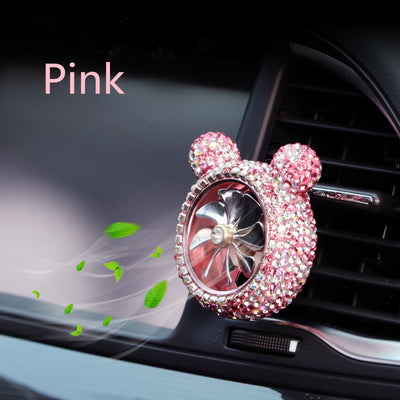 Crystal Diamond Cartoon Car Air Freshener Outlet Vent Clip Car Perfume