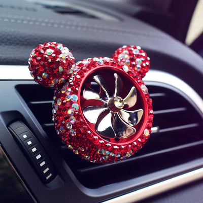 Crystal Diamond Cartoon Car Air Freshener Outlet Vent Clip Car Perfume