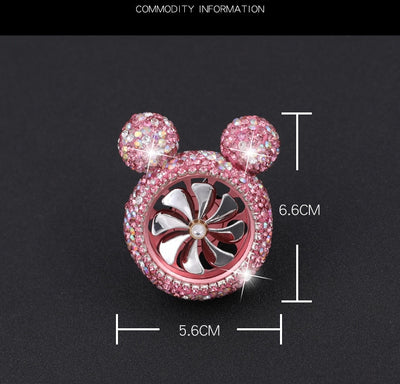 Crystal Diamond Cartoon Car Air Freshener Outlet Vent Clip Car Perfume