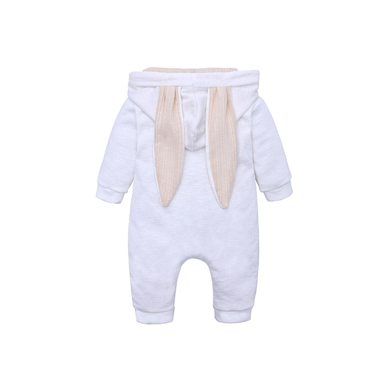 Baby jumpsuit  with big ear newborn baby clothes  Zipper cute kids clothing