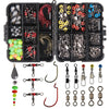 Fishing Accessories 165Pcs Kit With Fishing Swivels Hooks Sinker Fishing Tackle Box