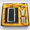 Cigarettes Case Stainless Steel 304 Hip Flasks PU Leather Whiskey Alcohol Bottle With Funnel Sets For Gift