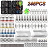 Fishing Accessories 245Pcs/Box Kit Including Fishing Hooks Beads Swivels Snap Sinker