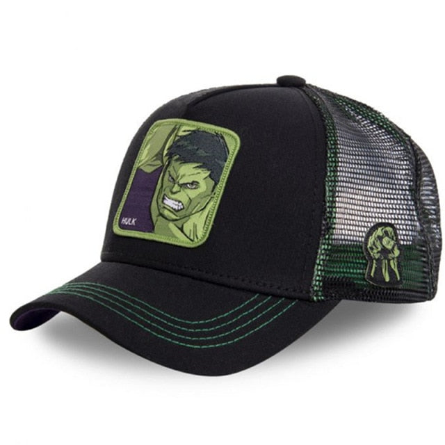 anime cartoon cotton baseball cap men women hip hop dad mesh hat hulk
