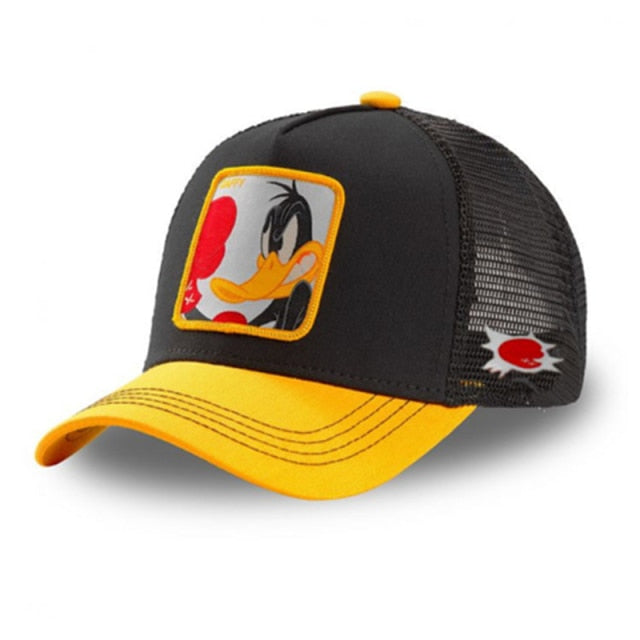 anime cartoon cotton baseball cap men women hip hop dad mesh hat duck yellow