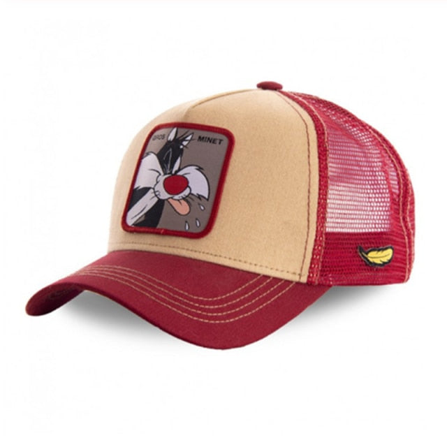 anime cartoon cotton baseball cap men women hip hop dad mesh hat gros