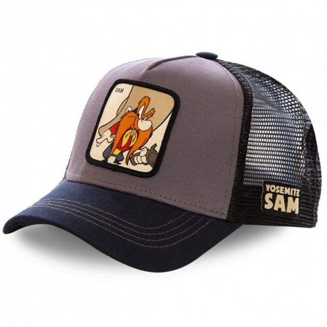 anime cartoon cotton baseball cap men women hip hop dad mesh hat sam gray