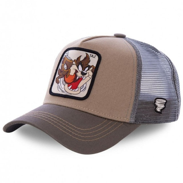 anime cartoon cotton baseball cap men women hip hop dad mesh hat taz brown