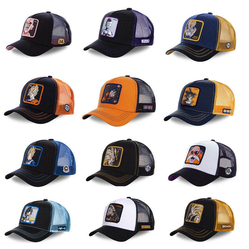 anime cartoon cotton baseball cap men women hip hop dad mesh hat