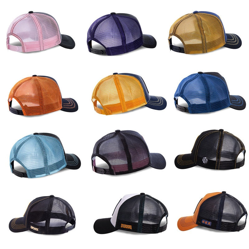 anime cartoon cotton baseball cap men women hip hop dad mesh hat