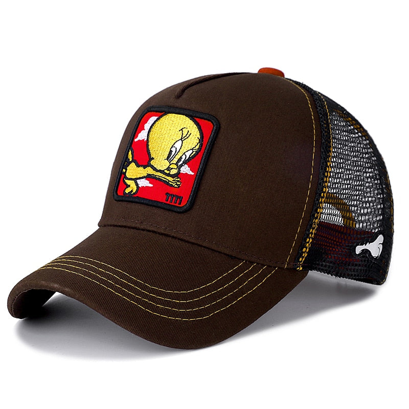 anime cartoon cotton baseball cap men women hip hop dad mesh hat