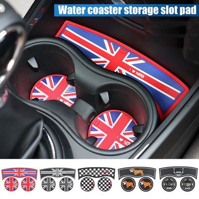 Silica Gel Cup Anti Slip Pad Mat For MINI Cooper Clubman Coutryman F56 F55 F54 F60