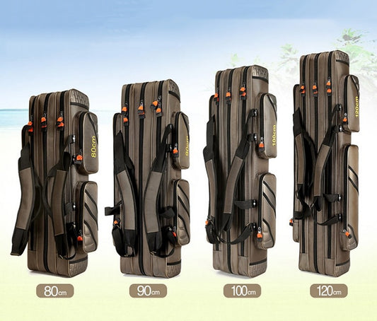 High Quality 3 Layer Fishing bag Multifulctional Oxford Material Waterproof Steel Wire Wrapped Durable
