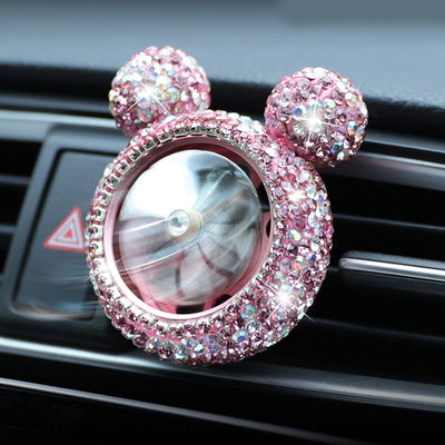 Crystal Diamond Cartoon Car Air Freshener Outlet Vent Clip Car Perfume