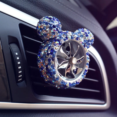 Crystal Diamond Cartoon Car Air Freshener Outlet Vent Clip Car Perfume