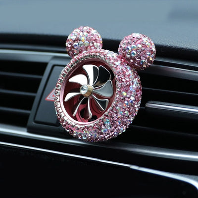 Crystal Diamond Cartoon Car Air Freshener Outlet Vent Clip Car Perfume